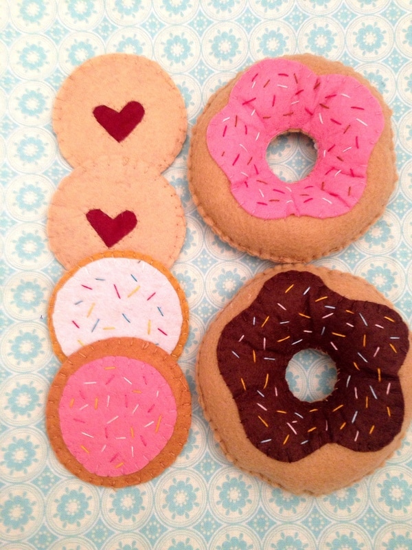 Felt donuts and cookies for tea parties